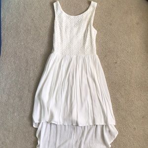 Francesca’s high low white dress